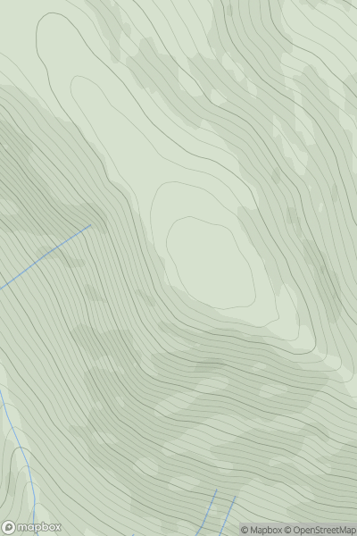 Thumbnail image for Beinn Dubh [Loch Long to Loch Lomond] showing contour plot for surrounding peak